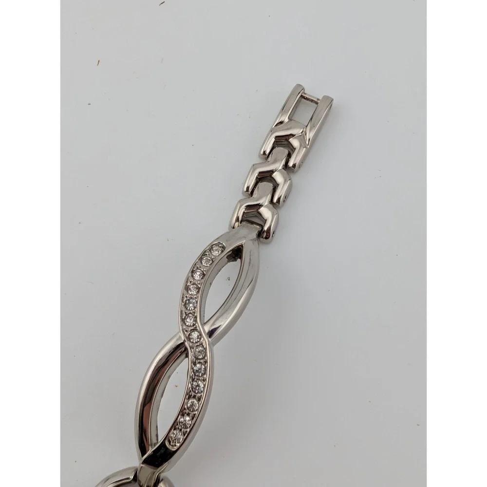 Studio Time Womens Watch 22mm Case Rhinestones Silver 6